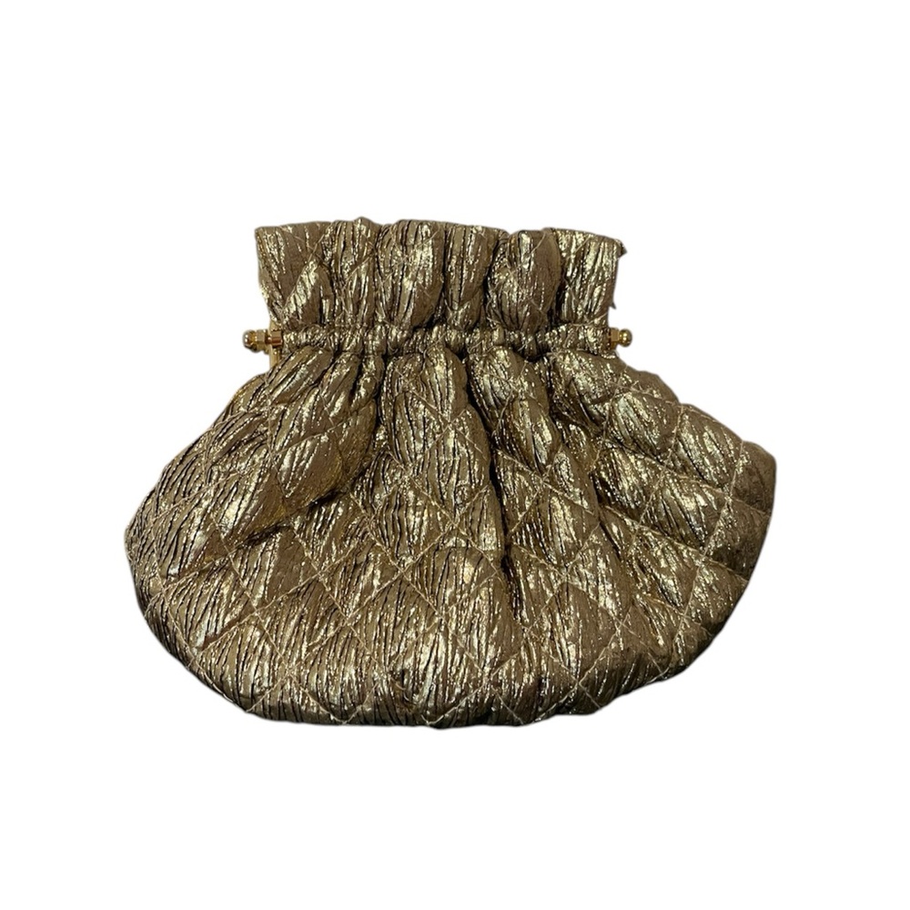 Vintage gold evening bag with gold strap